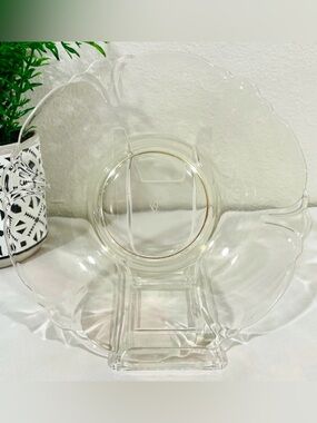 🥳BOGO! Heisey “Empress” Sahara Yellow Depression Glass Plate w Scalloped Edges